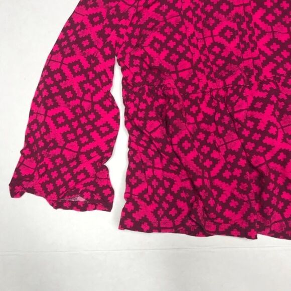 genuine Kids By Oshkosh Peplum Raspberry Blouse - Picture 2 of 6